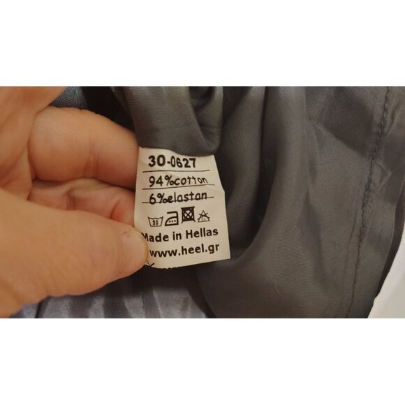 Heel Athens Lab Medium Short Dress, Felt Tulips, Retro Inspired Greenish Gray - Picture 5 of 5